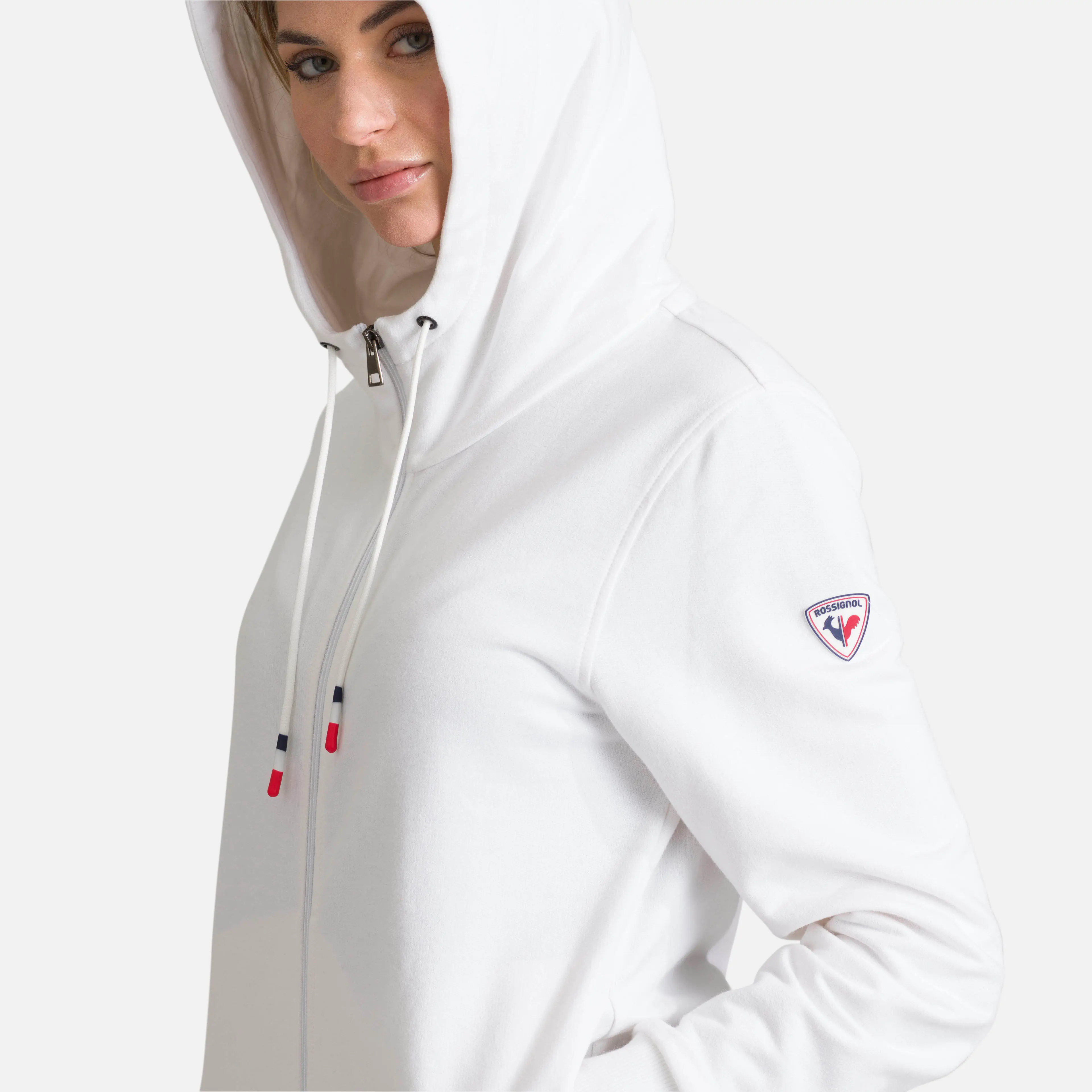 W LOGO SWEAT FZ HOOD JACKET RLKWS07yWHITEz